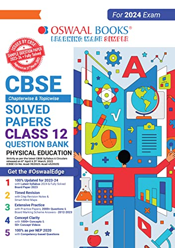 Oswaal CBSE Class 12 Physical Education Question Bank 2023-24 Book