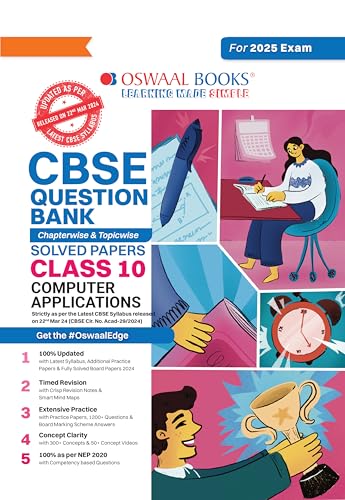 Oswaal CBSE Question Bank Class 10 Computer Applications, Chapterwise and Topicwise Solved Papers For Board Exams 2025