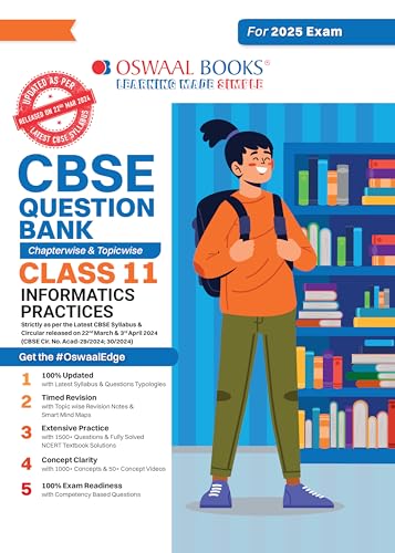 Oswaal CBSE Question Bank Class 11 Information Practices, Chapterwise and Topicwise Solved Papers For 2025 Exams