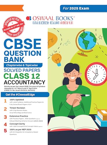 Oswaal CBSE Question Bank Class 12 Accountancy, Chapterwise and Topicwise Solved Papers For Board Exams 2025