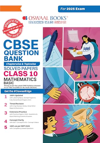 Oswaal CBSE Question Bank Class 10 Mathematics (Basic), Chapterwise and Topicwise Solved Papers For Board Exams 2025