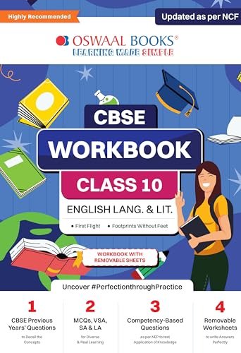 Oswaal CBSE Workbook | English Language and Literature | Class 10 | Updated as per NCF | For better results | For 2024 Exam