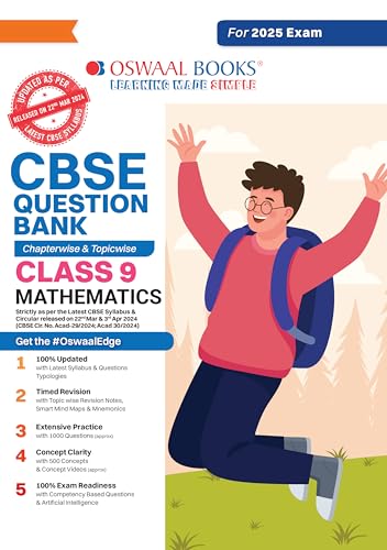 Oswaal CBSE Question Bank Class 9 Mathematics, Chapterwise and Topicwise Solved Papers For 2025 Exams