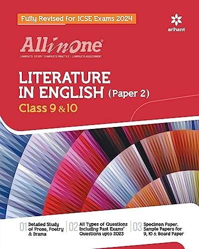 All In One Class 9th and 10th Literature in English (Paper 2) for ICSE Exam 2024