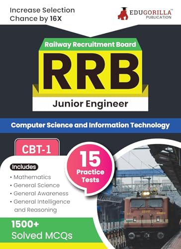 Edugorilla RRB JE IT (Information Technology) CBT-1 Book 2023 (English Edition) - 15 Full Length Mock Tests (1500 Solved Questions) with Free Access to Online Tests
