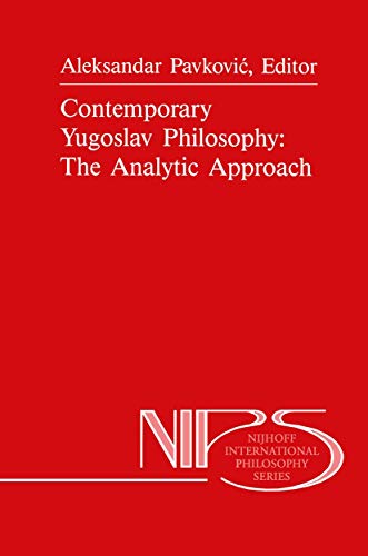 Contemporary Yugoslav Philosophy