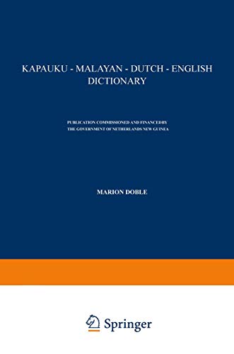 Kapauku - Malayan - Dutch - English Dictionary