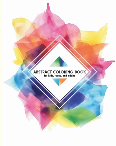Abstract coloring book Relaxing and simple designs, calmness book for kids, teens and adults