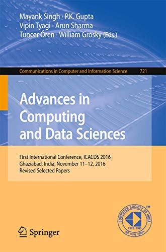 Advances in Computing and Data Sciences