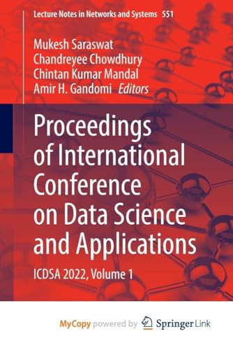 Proceedings of International Conference on Data Science and Applications