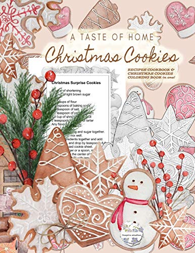 A Taste of Home CHRISTMAS COOKIES RECIPES COOKBOOK &amp; CHRISTMAS COOKIES COLORING BOOK in one!