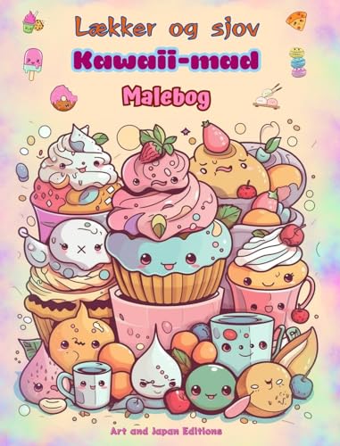 Lækker og sjov Kawaii-mad | Malebog | Søde kawaii-designs til madelskere