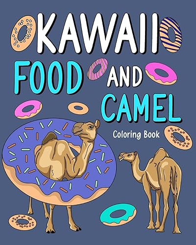 Kawaii Food and Camel Coloring Book