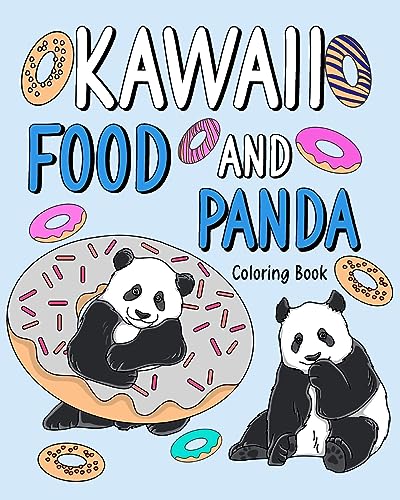 Kawaii Food and Panda Coloring Book