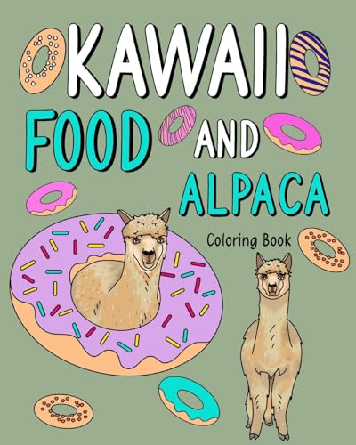 Kawaii Food and Alpaca Coloring Book