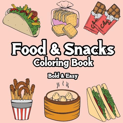 Food and Snacks Coloring Book