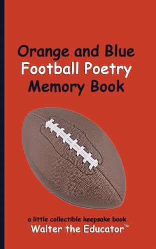 Orange and Blue Football Poetry Memory Book
