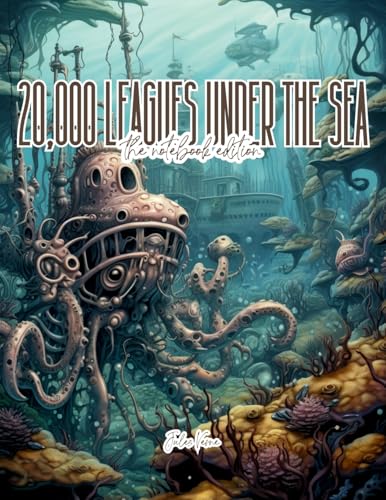 20,000 Leagues Under the Sea - Lined Journal - 8.5' x 11' - 208 Pages - College Ruled Notebook for Work and School