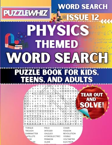 Physics - Themed Word Search - Fun & Educational Puzzles for Kids, Teens, and Adults (Large Print Edition)