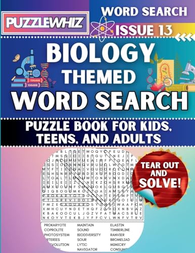 Biology - Themed Word Search - Fun & Educational Puzzles for Kids, Teens, and Adults (Large Print Edition)