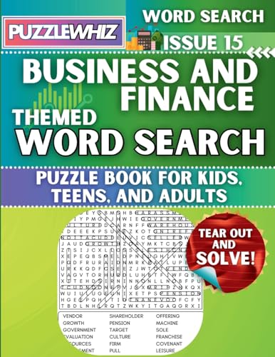 Business & Finance - Themed Word Search - Fun & Educational Puzzles for Kids, Teens, and Adults (Large Print Edition)
