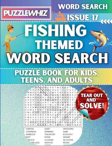 Fishing - Themed Word Search - Fun & Educational Puzzles for Kids, Teens, and Adults (Large Print Edition)