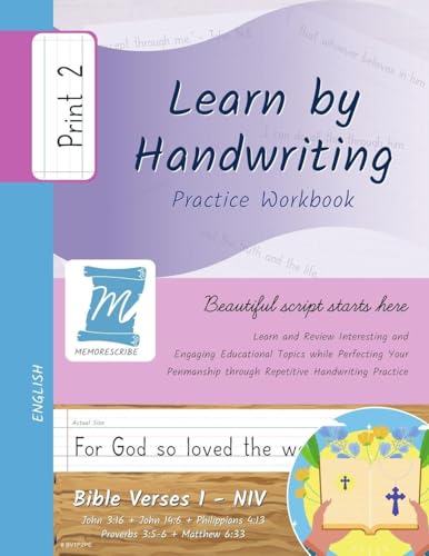 Handwriting Practice Workbook - Bible Verses 1 - NIV - Print, Level 2