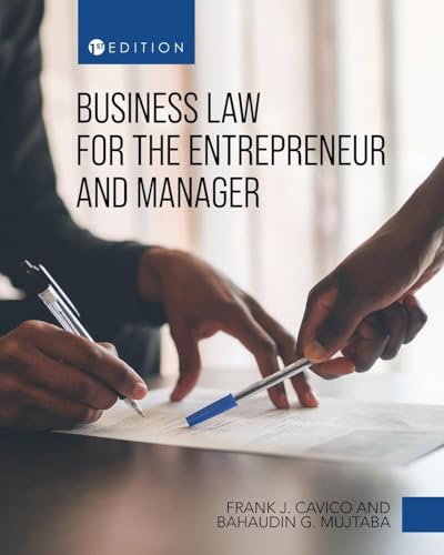 Business Law for the Entrepreneur and Manager