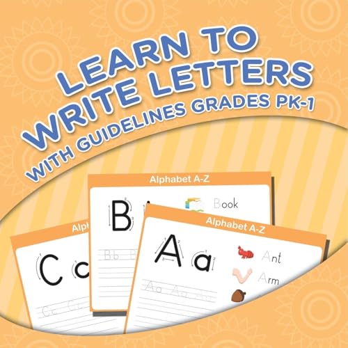 Learn To Write Letters With Guidelines Grades Pk-1