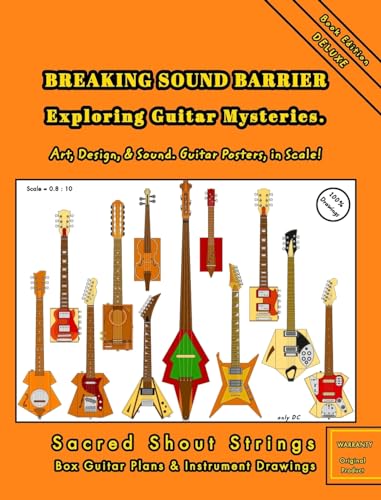 BREAKING SOUND BARRIER. Exploring Guitar Mysteries. Art, Design, and Sound. Guitar Posters, in Scale!