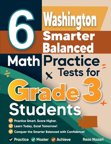 6 Washington Smarter Balanced Math Practice Tests for Grade 3 Students