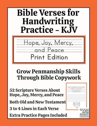 Bible Verses for Handwriting Practice - KJV